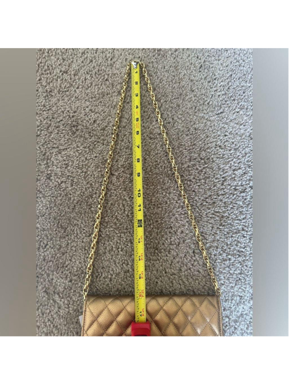 Lanzetti Italy Gold Chain Crossbody Purse - Picture 9 of 13